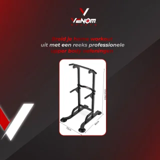 Venom Sports Krachtstation Power Tower Zwart