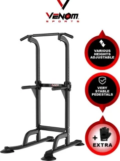 Venom Sports Krachtstation Power Tower Zwart