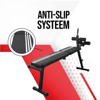 Venom Sports Verstelbare Fitnessbank B30xL140xH85 cm Zwart/Wit