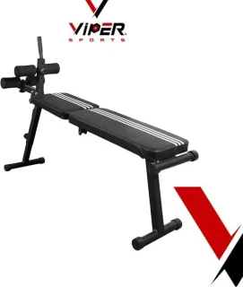 Venom Sports Verstelbare Fitnessbank B30xL140xH85 cm Zwart/Wit