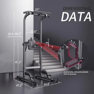 Verstelbaar Pull-Up & Dipstation