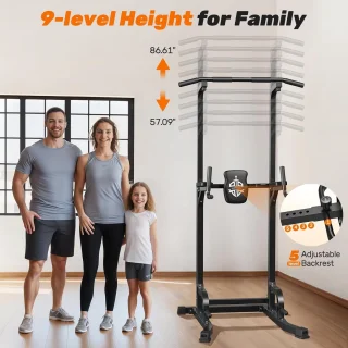Verstelbare Power Tower Dipstation