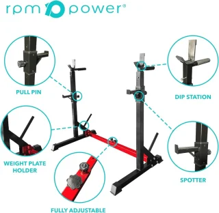 Verstelbare Squat Stand en Dipstation