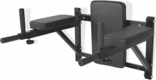 vidaXL Dipstation wandgemonteerd zwart