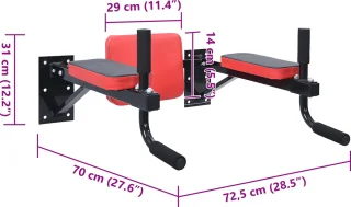 VidaXL Dipstation Zwart/Rood