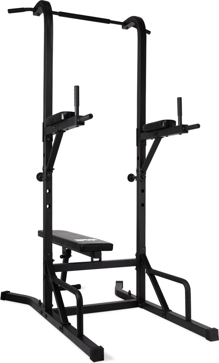 De VirtuFit Power Tower Deluxe Met Fitnessbank in één oogopslag