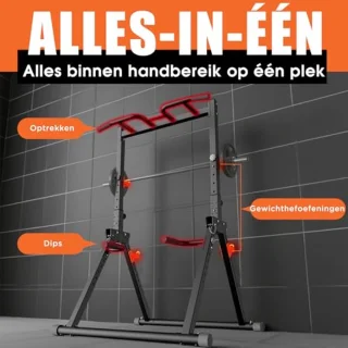 Vouwbare Power Tower - Vrijstaand Fitnessstation voor Thuis