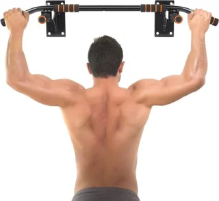 Wand pull-up bar krachtstation muur zwart