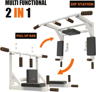 Wandgemonteerde optrekstang & dipstation