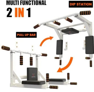 Wandgemonteerde optrekstang en dipstation