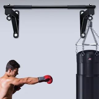 Wandmontage beugel - zandzak houder - 120 cm - zwart