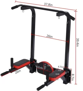 Wandmontage optrekstang zwart