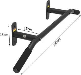 Wandmontage optrekstang zwart