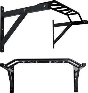 Wandmontage optrekstang zwart