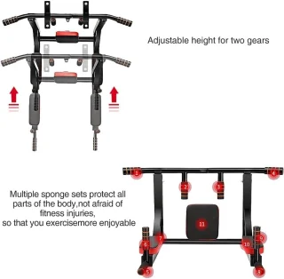 Wandmontage Pull Up Bar - Chin Up & Dip Station