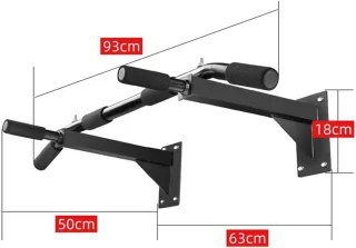 Wandmontage pull-up bar zwart