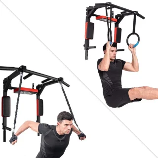 Wandoptrekstang en Dipstation - Fitnessapparaat
