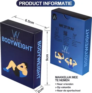 WEBU 51 Bodyweight Kaarten + 55 Dumbbell Workout Kaarten + 51 Yoga Kaarten Set