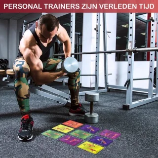 WEBU 51 Bodyweight Kaarten + 55 Dumbbell Workout Kaarten + 51 Yoga Kaarten Set