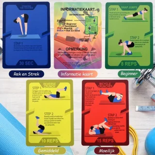 WEBU Fitness Set met Bodyweight, Dumbbell, Kettlebell, Weerstandsband en Exercise Ball