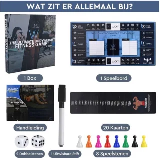 WEBU The Ultimate Fitness Game + Workout Dobbelstenen Set