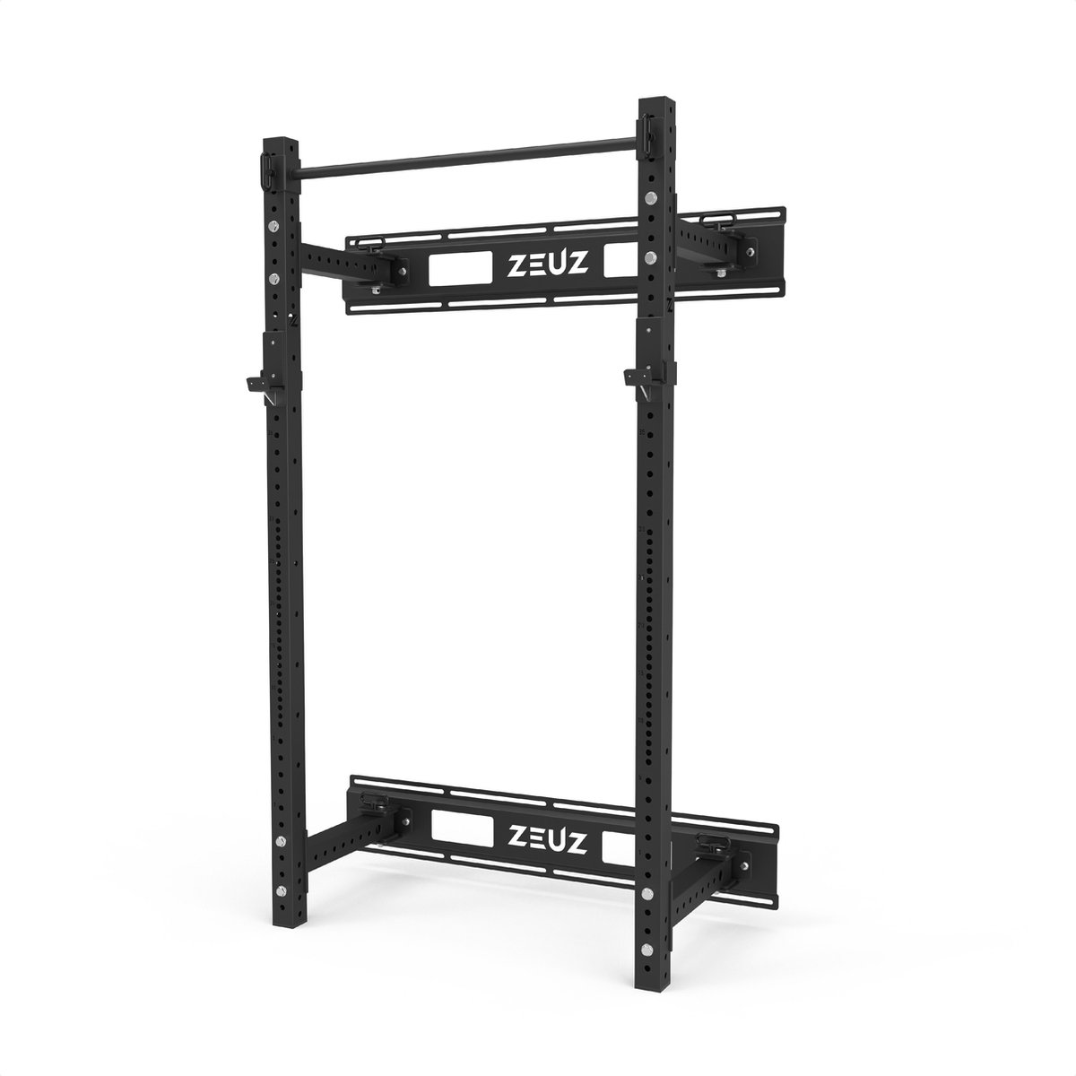ZEUZ Opvouwbaar Wandrek Squat & Power Rack Zwart