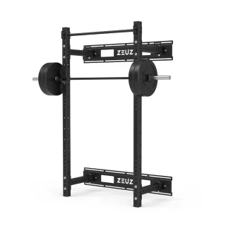 ZEUZ Opvouwbaar Wandrek Squat & Power Rack Zwart
