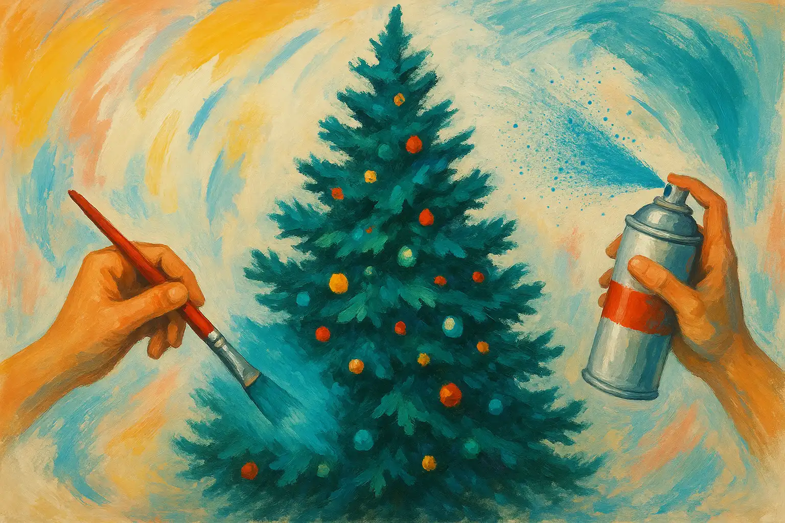 Kunstkerstboom make-over: DIY schilder- en spraytechnieken voor een unieke look