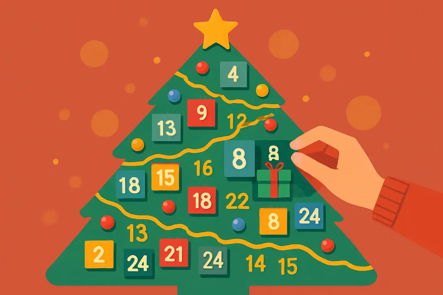 Maak van je kunstkerstboom een interactieve adventkalender: 24 verrassingen voor elke dag