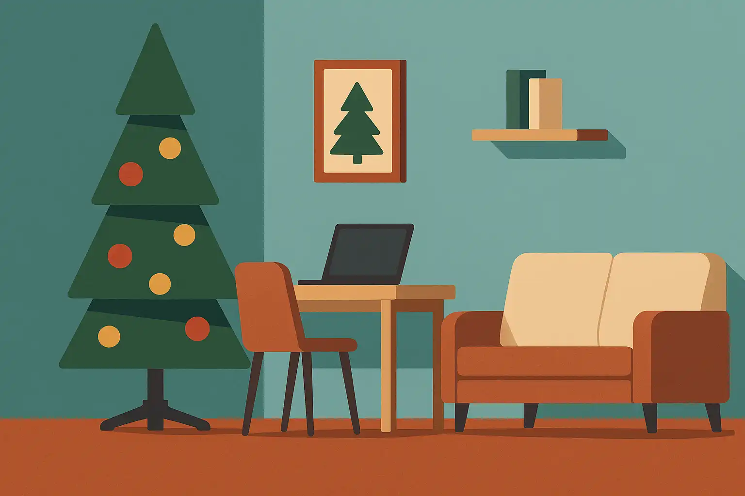 Ruimtebesparende kunstkerstbomen: tips voor studentenkamers en studio's