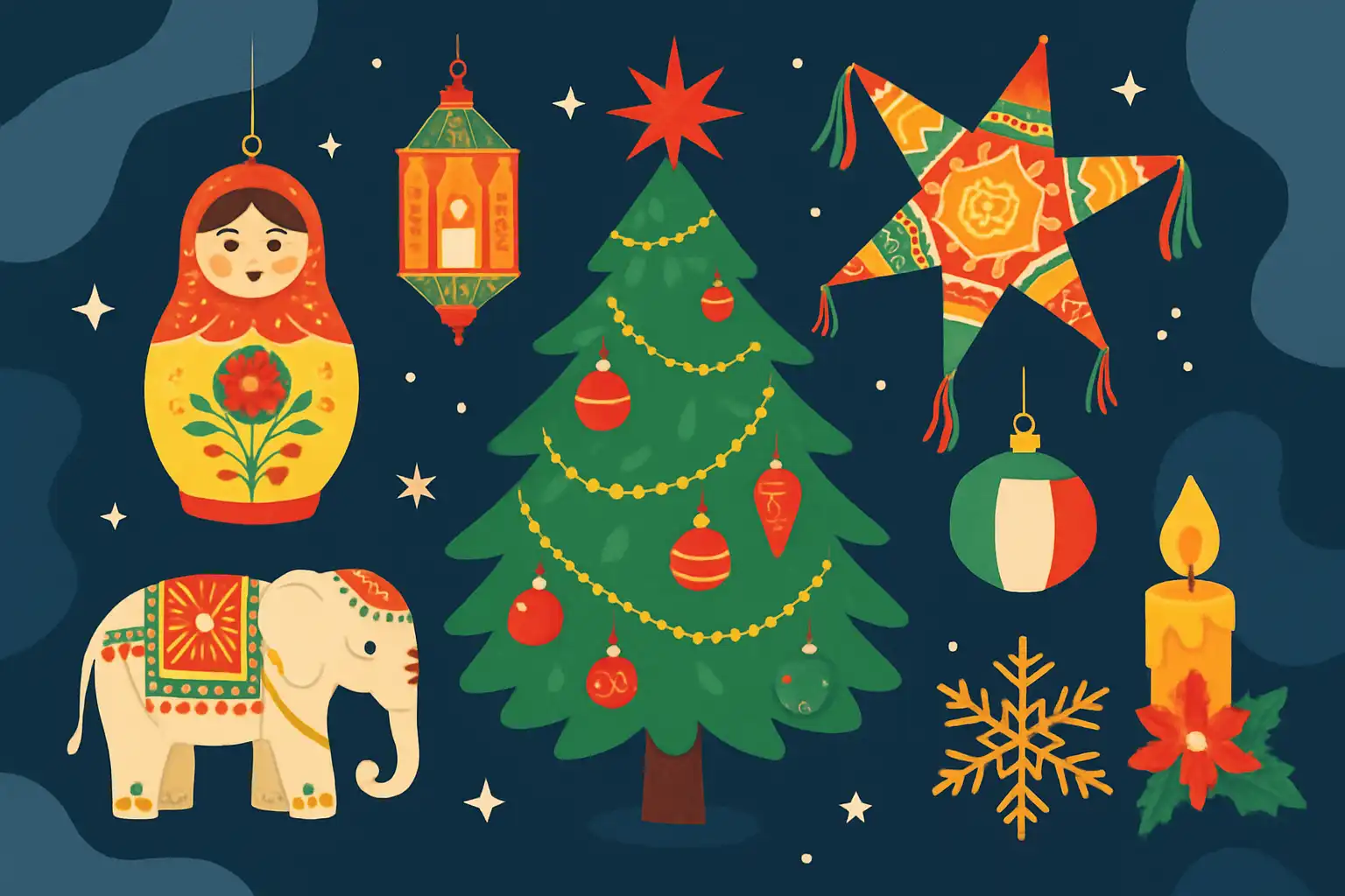 Wereldse kerstdecoraties: internationale tradities en hoe je ze op je kunstkerstboom toepast