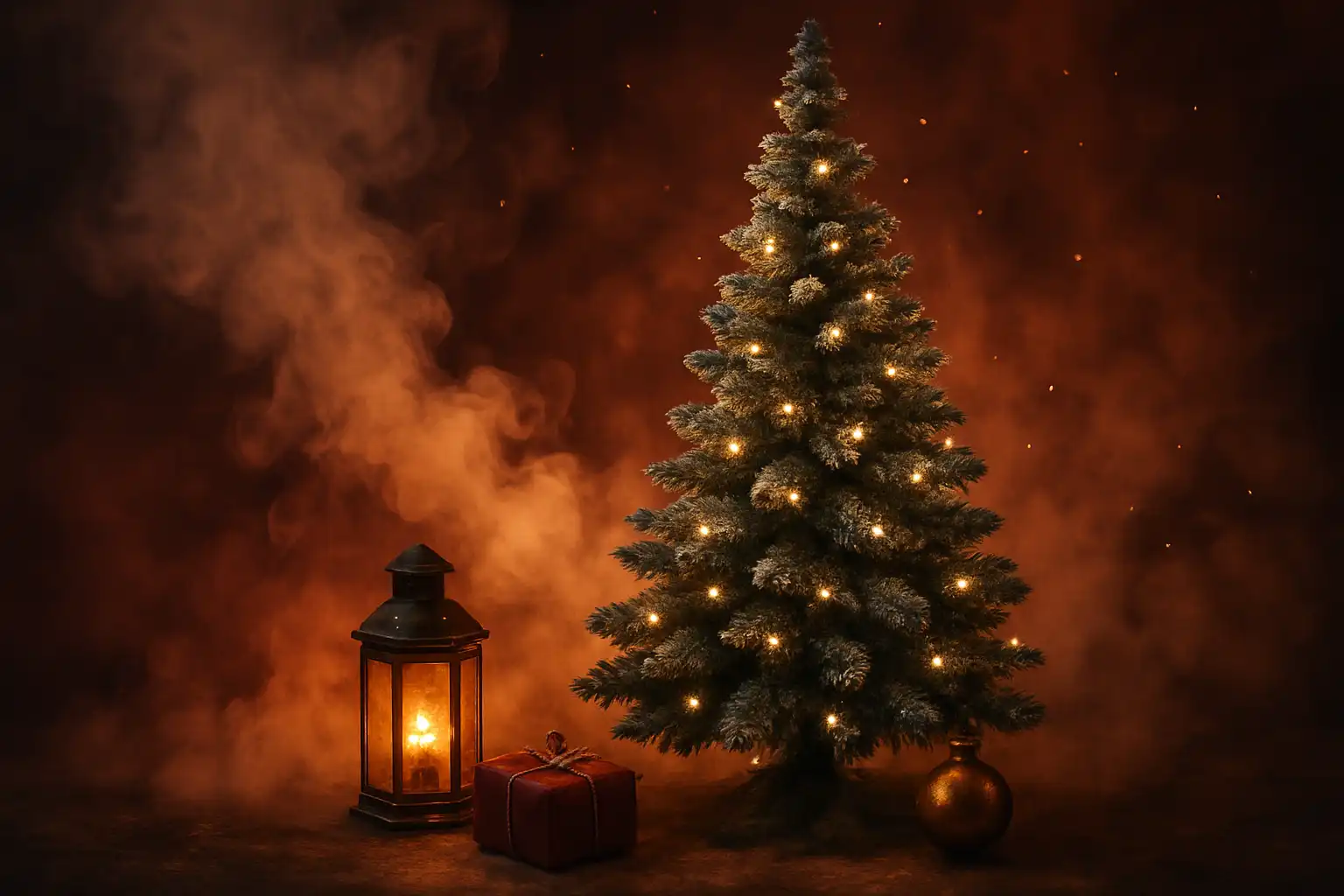 Zo creëer je een filmische kerstscene: licht, rook en props voor een magisch effect bij je kunstkerstboom