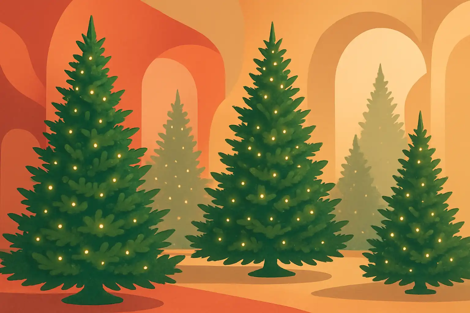 Zo creëer je een wow-effect met meerdere kunstkerstbomen in één ruimte