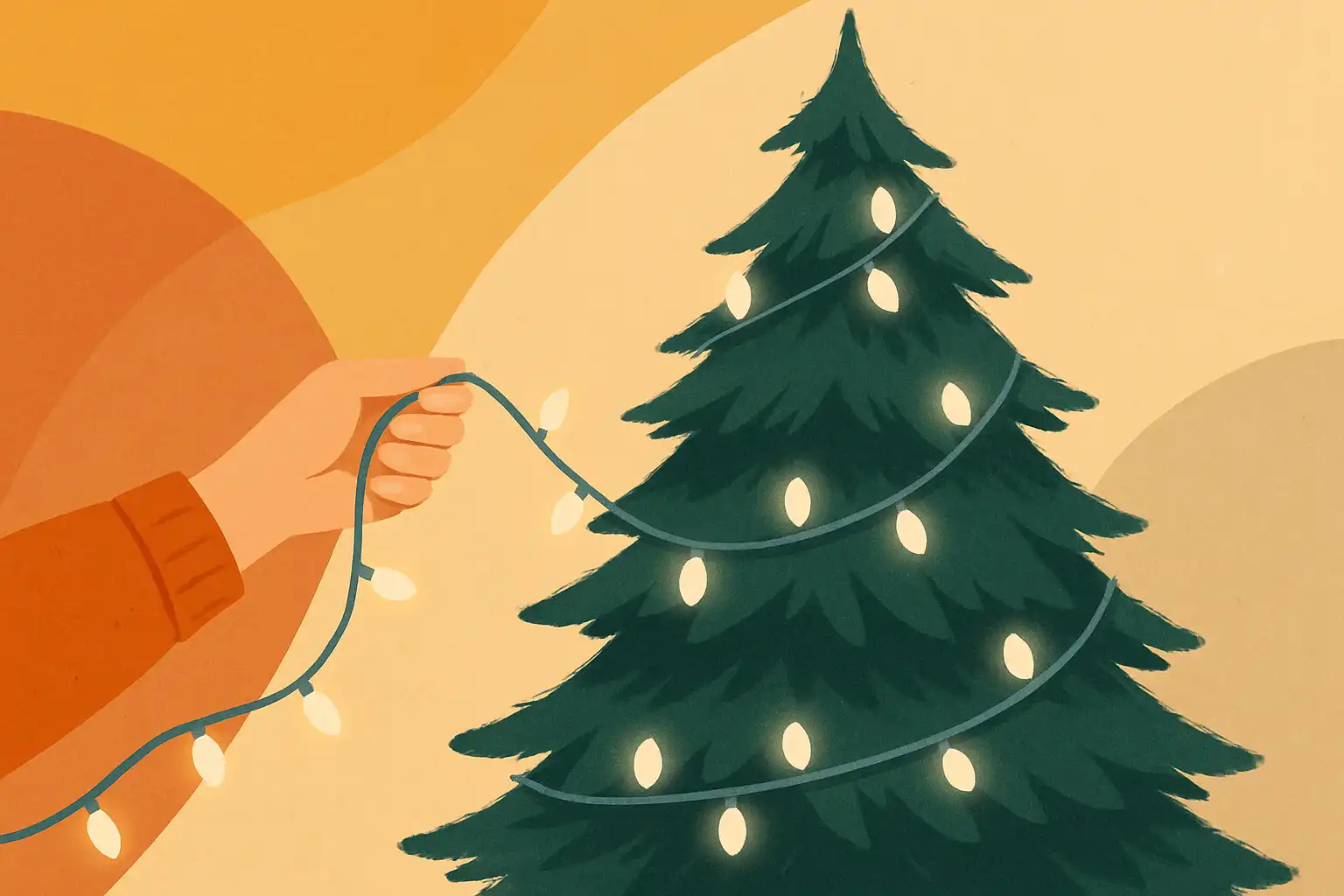 Zo hang je verlichting als een pro: tips voor gelijkmatige en knusse verlichting van je kunstkerstboom