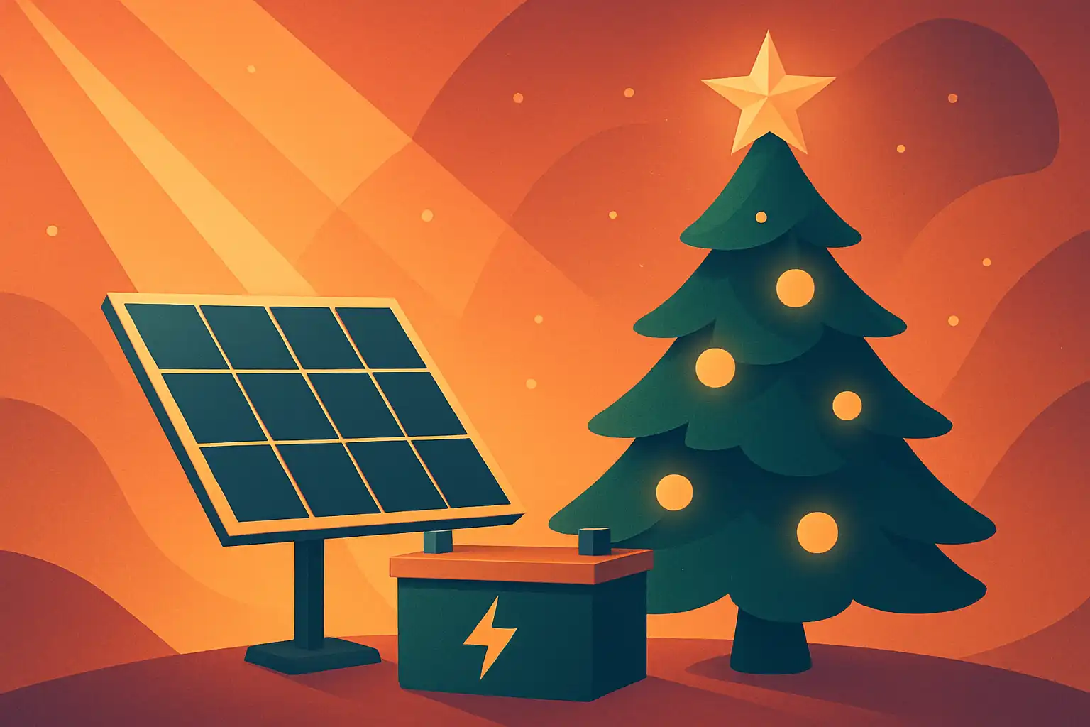 Zo maak je een off-grid kerst: batterij- en zonne-oplossingen voor je kunstkerstboom