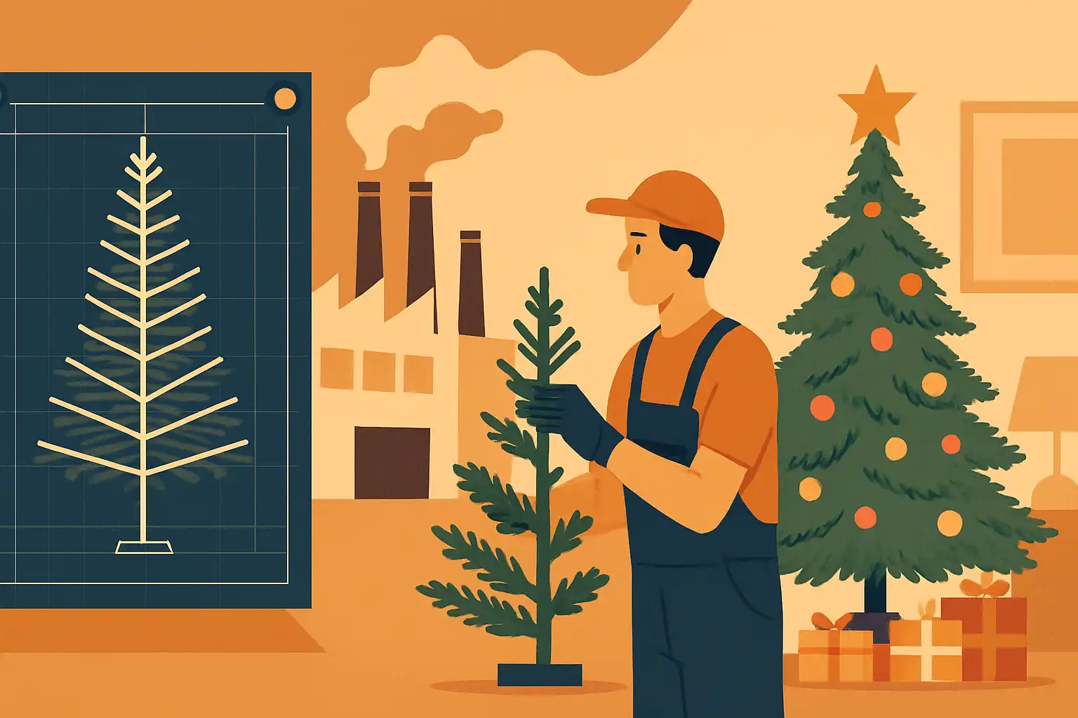 Zo wordt jouw kunstkerstboom gemaakt: een kijkje achter de schermen van ontwerp tot woonkamer