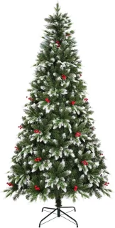 Kunstkerstboom Groen en Wit 1,8m met Realistische Look