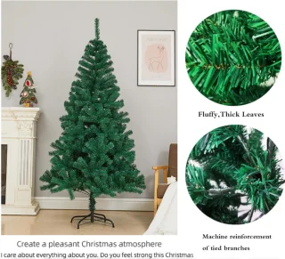 Kunstkerstboom - Kunst Kerstboom - Kerst - Kerstboomstandaard - Vouwsyteem - Kunststof - PVC - 210cm - Groen