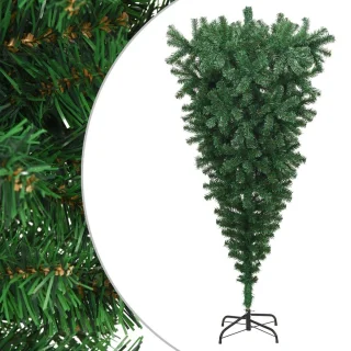 vidaXL - Kunstkerstboom - omgekeerd - met - standaard - 210 - cm - groen