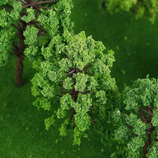 60pcs Landscape Model Trees, Miniature Trees and Shrubs, Flower Tree Model, Plastic Model Trees, Mixed Model Trees, for DIY Landscape, Miniature Landscapes, Sand Table, 12 Styles (2-6