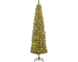 Black Box Trees Charlton Pilar kerstboom led groen warm wit 180L TIPS 409 en timer & dimmer - h230xd58cm