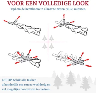 1x Kunstkerstboom - 1000 Takken Gedecoreerde Kerstboom - PVC Natuurlijk Design - Stabiele Metalen Voet 1,8m