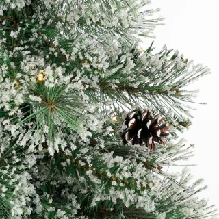 Black Box Trees Vandans Kunstkerstboom met LED Verlichting en Timerfunctie - H120 x Ø60cm - Groen