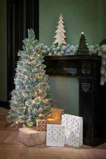 Black Box Trees Vandans Kunstkerstboom met LED Verlichting en Timerfunctie - H120 x Ø60cm - Groen