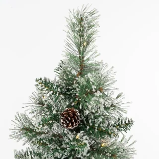 Black Box Trees Vandans Kunstkerstboom met LED Verlichting en Timerfunctie - H120 x Ø60cm - Groen