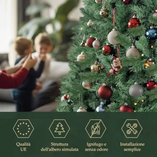 Kunstkerstboom 180 cm met 580 takken en standaard - Groen met paraplu-systeem