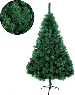 Cheqo® Kunstkerstboom 180 cm - 650 Takken - Duurzame Materialen - Herbruikbare Kerstboom - Inclusief Standaard - Flexibele Takken - Groene Kunstkerstboom - Stabiele Kerstboom - Kerstboom Zonder Verlichting - Kerstboom Voor Woonkamer