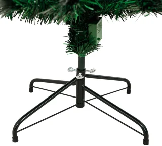 Uten Smalle Kerstboom - kunstkerstboom met verlichting - Drie kleuren glasvezelverlichting - 129 lampen - H120 x Ø60 cm - 125 Takken - Groen