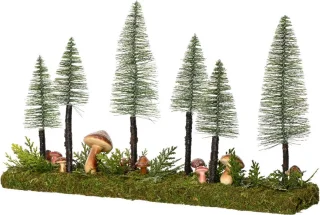 Mushroom tafelstuk l11b31h50 cm groen kerst