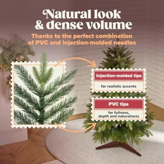 Kunst Kerstboom 90 cm - Realistisch en Dichte Takken - Inclusief Houten Stand en Opbergzak